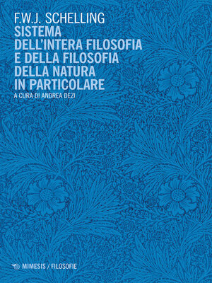 cover image of Sistema dell'intera filosofia e della filosofia della natura in particolare